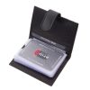 Corvo Bianco bőr, fekete színű kártyatartó, papírpénztartóval, RFID védelemmel 10,5 × 8 cm