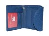 S. Belmonte nyomott mintás, kék színű női bőr pénztárca 12,7 x 10 cm