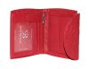 S. Belmonte nyomott mintás, piros női bőr pénztárca 12,7 x 10 cm