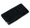 Sylvia Belmonte női fekete bőr pénztárca 17,7 × 10 cm