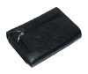 Sylvia Belmonte virágmintás fekete bőr pénztárca 13,3 × 9,5 cm