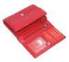 Sylvia Belmonte virágmintás piros bőr pénztárca 13,3 × 9,5 cm