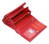Sylvia Belmonte virágmintás piros bőr pénztárca 13,3 × 9,5 cm