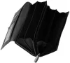 Sylvia Belmonte virágmintás, fekete női bőr pénztárca 16,5 × 9,3 cm