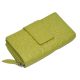 S. Belmonte nyomott mintás, zöld női bőr pénztárca 16 x 9,5 cm