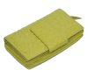 S. Belmonte nyomott mintás, zöld női bőr pénztárca 16 x 9,5 cm