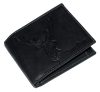 GreenDeed szarvasfej nyomatos fekete bőr pénztárca 12 × 9,5 cm