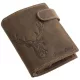 GreenDeed szarvasfej nyomatos barna bőr pénztárca 12,6 × 9,5 cm