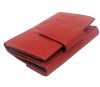 Giultieri: nyomott mintás,  piros női bőr pénztárca 12 x 9,5 cm