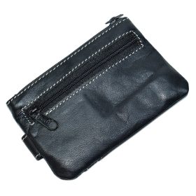 SLM fekete bőr kulcstartó fekete