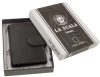 La Scala fekete bőr kártyatartó átkapcsolóval RFID 10,5 × 8,5 cm