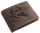 GreenDeed férfi barna bőr pénztárca sielős mintával 12 × 9,2 cm