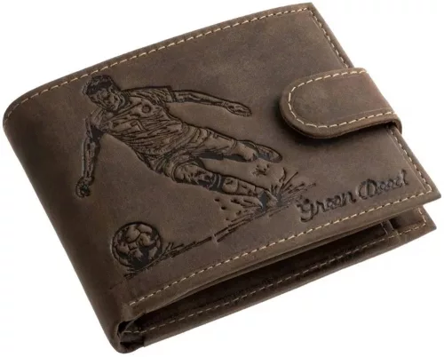 GreenDeed bőr pénztárca focis lenyomattal 12 × 9,5 cm