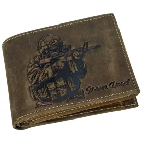 GreenDeed bőr pénztárca magyar katona motívummal
