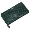 Giultieri: Egyedi nyomott zöld női bőr pénztárca 19,5 x 10,5 cm
