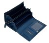 Giultieri: nyomott mintás kék női bőr pénztárca 17,5 x 10 cm