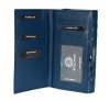 Giultieri: nyomott mintás kék női bőr pénztárca 17,5 x 10 cm