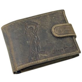 GreenDeed bőr pénztárca Szabad-szobor lenyomattal, RFID