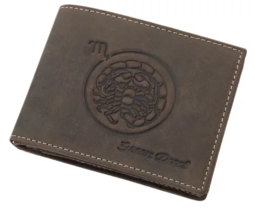 GreenDeed férfi pénztárca Skorpió csillagjegy mintával 12 × 9,3 cm