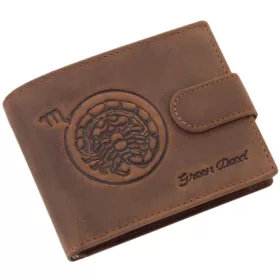   GreenDeed férfi pénztárca Skorpió csillagjegy mintával 12 × 9,2 cm