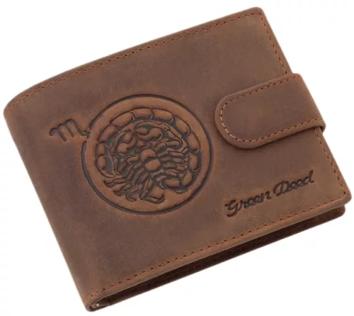 GreenDeed férfi pénztárca Skorpió csillagjegy mintával 12 × 9,2 cm