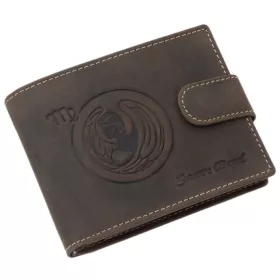   GreenDeed férfi pénztárca Szűz csillagjegy mintával 12 × 9,2 cm