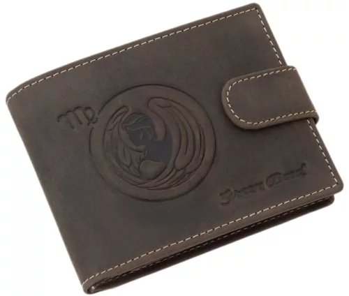 GreenDeed férfi pénztárca Szűz csillagjegy mintával 12 × 9,2 cm