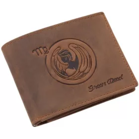   GreenDeed férfi pénztárca Szűz csillagjegy mintával 12 × 9,2 cm