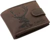 GreenDeed vadász férfi bőr pénztárca  dámszarvas mintával 12 × 9,5 cm
