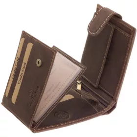   GreenDeed vadász férfi bőr pénztárca  dámszarvas mintával 12 × 9,5 cm