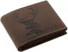 GreenDeed vadász férfi bőr pénztárca  dámszarvas mintával 12 × 9,5 cm