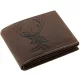 GreenDeed vadász férfi bőr pénztárca  dámszarvas mintával 12 × 9,5 cm