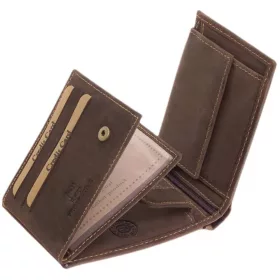   GreenDeed vadász férfi bőr pénztárca  dámszarvas mintával 12 × 9,5 cm