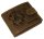 GreenDeed barna bőr pénztárca tacskó lenyomattal 12 × 9 cm