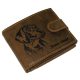 GreenDeed barna bőr pénztárca tacskó lenyomattal 12 × 9 cm