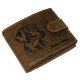 GreenDeed barna bőr pénztárca tacskó lenyomattal, RFID 11,8 × 9,5 cm