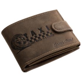 GreenDeed bőr pénztárca taxi mintával