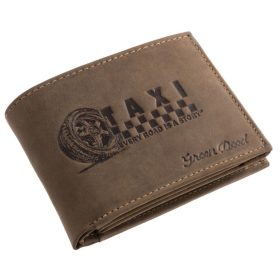 GreenDeed bőr pénztárca taxis mintával
