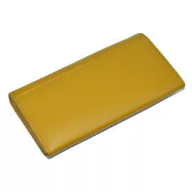   La Scala női, mustársárga színű, nagyméretű bőr pénztárca 18,5 × 9,7 cm