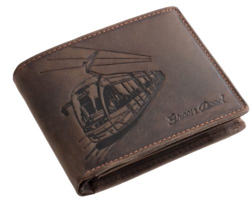 GreenDeed bőr pénztárca villamos mintával