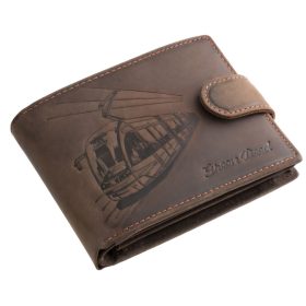   GreenDeed bőr átfogópántos pénztárca villamos mintával