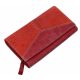 Giultieri: Kombinált textúrájú piros női bőr pénztárca 18,5 x 10,5 cm