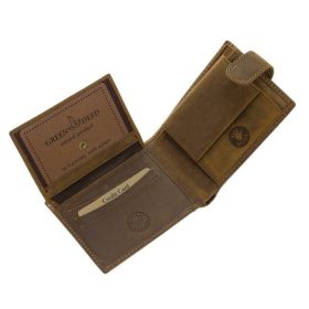 GreenDeed bőr pénztárca turul mintával