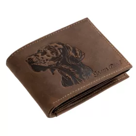   GreenDeed bőr pénztárca vizsla mintával, RFID védelemmel