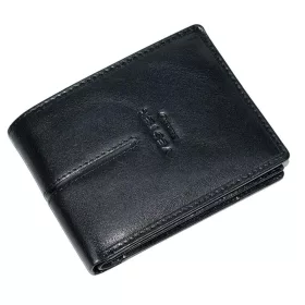 Vester férfi, fekete színű bőr pénztárca 12 × 9,3 cm