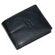 Vester férfi, fekete színű bőr pénztárca 12 × 9,3 cm