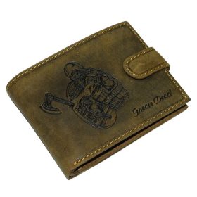   GreenDeed átkapcsos bőr pénztárca viking harcos lenyomattal