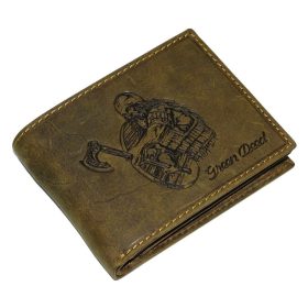 GreenDeed bőr pénztárca viking harcos lenyomattal