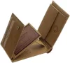 GreenDeed világosbarna bőr pénztárca tacskó lenyomattal 12,3 × 9 cm