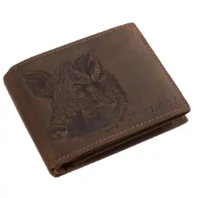 GreenDeed bőr pénztárca helikopter mintával 12 × 9,2 cm